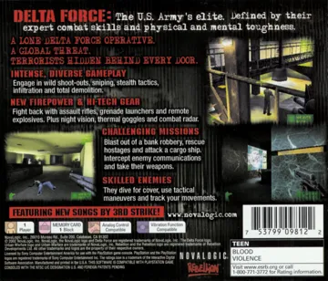 Delta Force Urban Warfare (US) box cover back